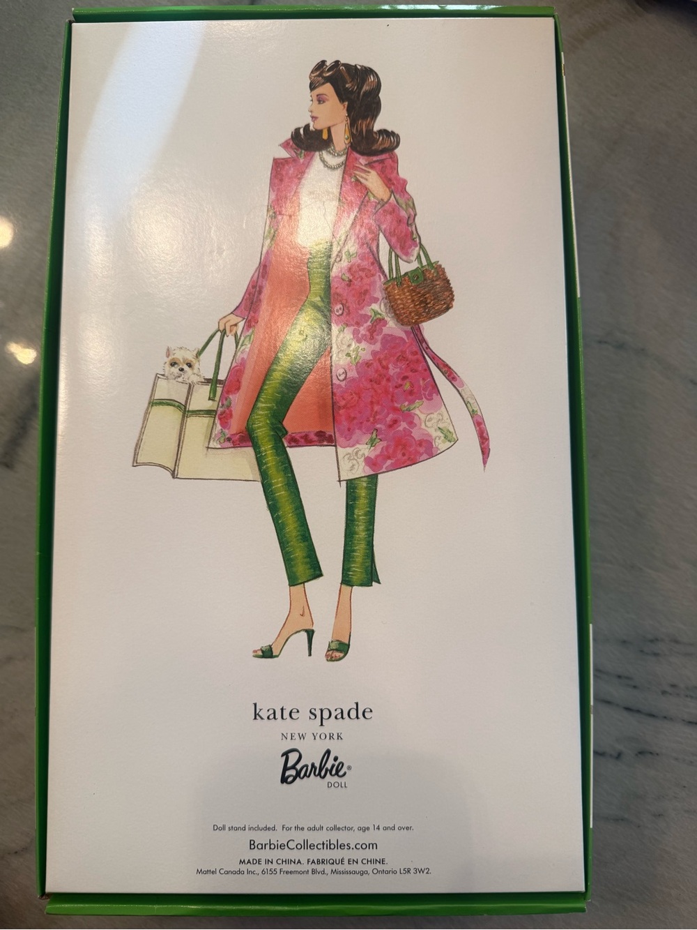 kate spade Pink Floral Coat with Green Pants Barbie Outfit - Picture 5 of 7